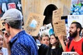 Young people protesting against climate change in Elche Royalty Free Stock Photo