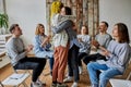 Rehab group meeting, anonymous alcoholics Royalty Free Stock Photo