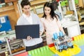 Young people in the robotics classroom Royalty Free Stock Photo