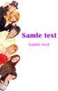 Young people with text template Royalty Free Stock Photo