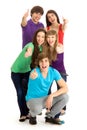 Young people with thumbs up