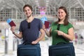 Young people travel traveling with luggage baggage airport bag f Royalty Free Stock Photo