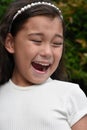 Young Philippina Girl And Anxiety Closeup