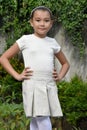 Young Philippina Girl Posing Wearing Skirt