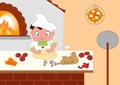 Young pizza maker