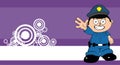 Young policeman kid cartoon background 6