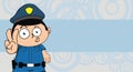 Young policeman kid cartoon background 7