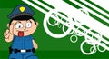 Young policeman kid cartoon background 9