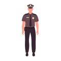 Young policeman in standing pose Royalty Free Stock Photo