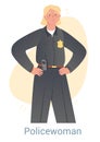 Young Policewoman concept