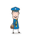 Young Postman Character Laughing Face Royalty Free Stock Photo