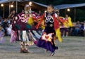 Young Powwow Fancy Shawl dancers