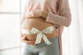 Young preganant woman expecting a baby happy parent Royalty Free Stock Photo