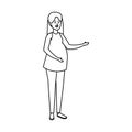 Young pregnancy woman character