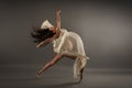 Young pregnant ballerina performing classical ballet pose Royalty Free Stock Photo