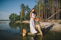 Young pregnant couple in love Royalty Free Stock Photo