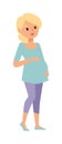 Young pregnant woman character vector Royalty Free Stock Photo