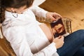 Young pregnant woman expecting baby Royalty Free Stock Photo