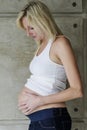 Young pregnant woman with her unborn child Royalty Free Stock Photo