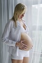 Young pregnant woman with her unborn child Royalty Free Stock Photo