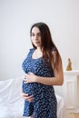 Young pregnant woman at home