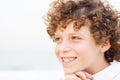 Young pretty boy posing at beach Royalty Free Stock Photo