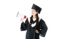 Pretty girl student wearing graduation clothing Royalty Free Stock Photo