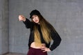 Young pretty modern style dancer. Royalty Free Stock Photo