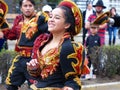 Young pretty woman bolivian folk dancer