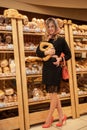 Pretty woman in the bread depatment