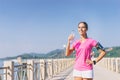 Young pretty woman drinking water Royalty Free Stock Photo