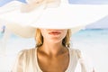 Young pretty woman with hat Royalty Free Stock Photo
