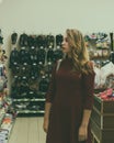 Young pretty woman, shopping, mall Royalty Free Stock Photo