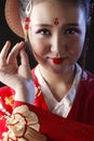 Young pretty woman wearing kimono Royalty Free Stock Photo