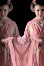 Young pretty woman wearing kimono Royalty Free Stock Photo