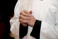 Young priest in prayer Royalty Free Stock Photo