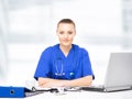 Young, professional and cheerful female doctor Royalty Free Stock Photo