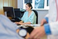 Young and professional nurse working in medical office Royalty Free Stock Photo