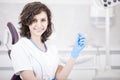 Young professional woman dentist in the dental office Royalty Free Stock Photo