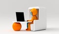 Young programmer concentrated at working project. Developing programming and coding technologies. Screen with codes Royalty Free Stock Photo