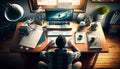 Young programmer concentrated at working project. Developing programming and coding technologies. Screen with codes Royalty Free Stock Photo