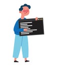 young programmer at working project