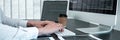 Young Programmer working in software javascript computer in IT office, Writing codes and data code website and coding database Royalty Free Stock Photo