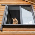 A young proud Maine Coon cat Royalty Free Stock Photo