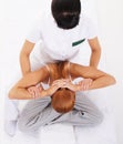 A young redhead woman on a Thai massage procedure Royalty Free Stock Photo