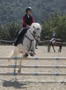 Young riders local horse competition in mallorca