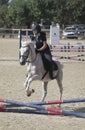 Young riders local horse competition in mallorca