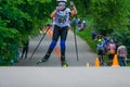 Young Roller skater on road