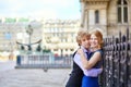 Young romantic couple outdoors in Paris Royalty Free Stock Photo