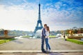 Young romantic couple in Paris Royalty Free Stock Photo